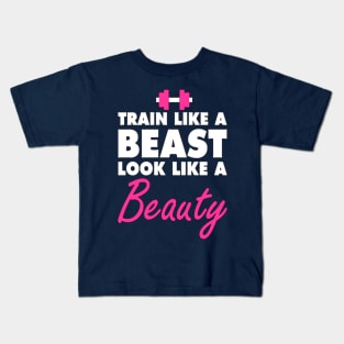 beauty gym quotes Kids T-Shirt